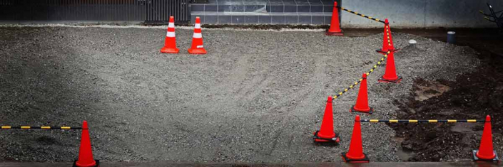 Japan construction orange cones