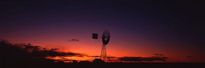 South Australia windmill sunset